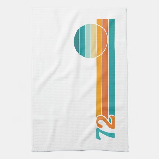 Retro Sunset 72 Theedoek (Verticaal)