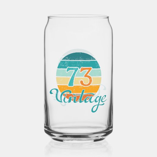 Retro Sunset 73  noodlijdend Blikvorm Glas (Voorkant)