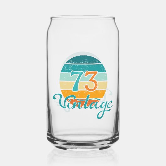 Retro Sunset 73  noodlijdend Blikvorm Glas (Achterkant)