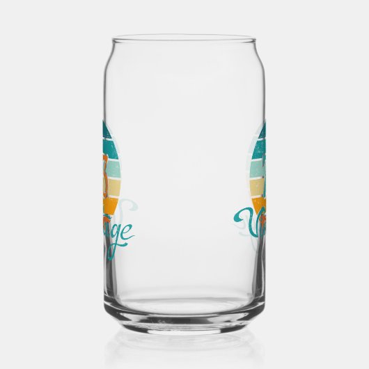 Retro Sunset 73  noodlijdend Blikvorm Glas (Links)