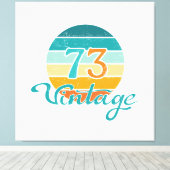 Retro Sunset 73  noodlijdend Canvas Afdruk (Insitu (Houten vloer))