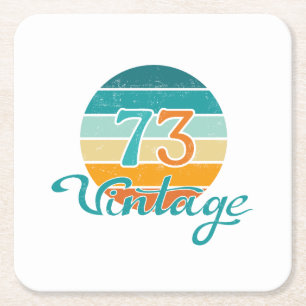 Retro Sunset 73  noodlijdend Kartonnen Onderzetters