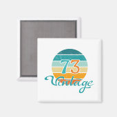 Retro Sunset 73  noodlijdend Magneet (Voorkant / Achterkant)