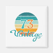 Retro Sunset 73  noodlijdend Magneet (Voorkant)