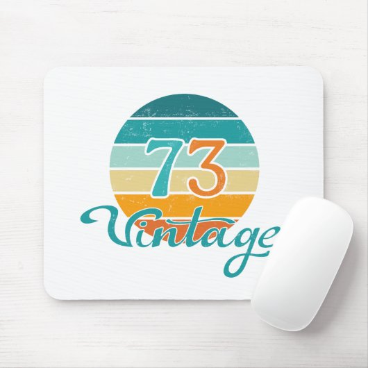 Retro Sunset 73  noodlijdend Muismat (Met muis)