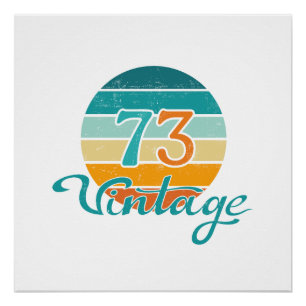 Retro Sunset 73  noodlijdend Perfect Poster