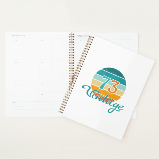 Retro Sunset 73 noodlijdend Planner (Display)