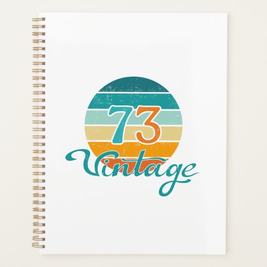 Retro Sunset 73 noodlijdend Planner (Voorkant)