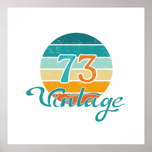 Retro Sunset 73  noodlijdend Poster (Voorkant)