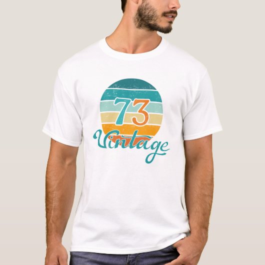 Retro Sunset 73 noodlijdend T-shirt (Voorkant)