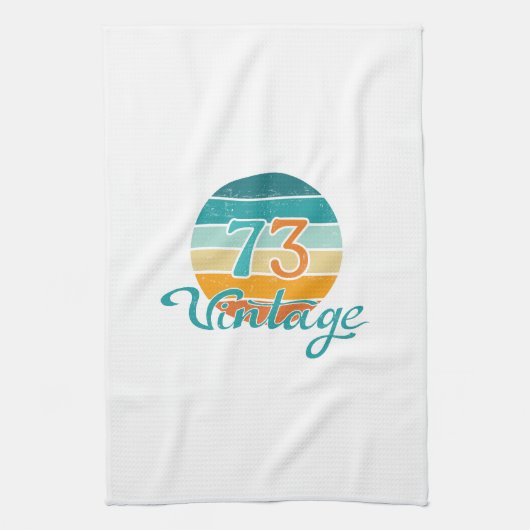 Retro Sunset 73  noodlijdend Theedoek (Verticaal)