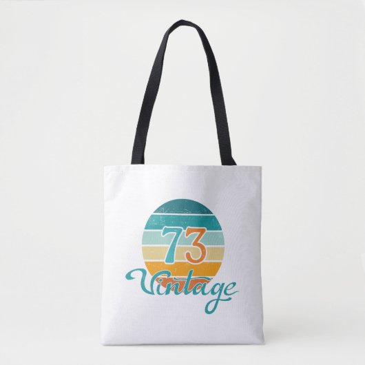Retro Sunset 73 noodlijdend Tote Bag (Voorkant)