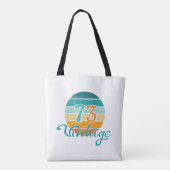 Retro Sunset 73 noodlijdend Tote Bag (Achterkant)