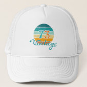 Retro Sunset 73 noodlijdend Trucker Pet (Voorkant)