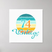 Retro Sunset 74  gestrest Canvas Afdruk (Voorkant)