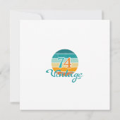 Retro Sunset 74 gestrest Save The Date (Achterkant)