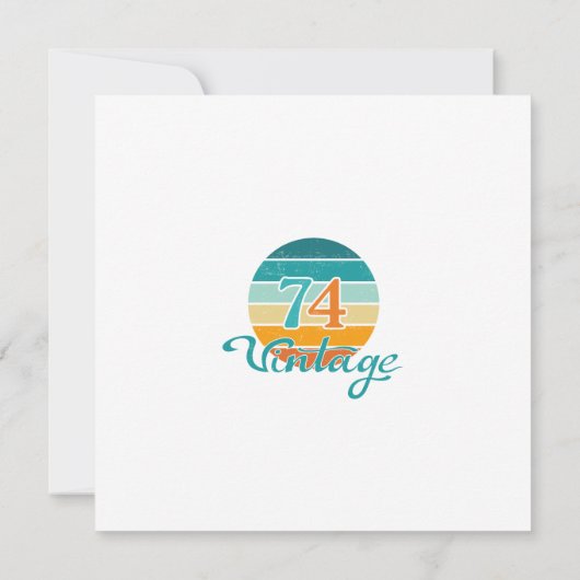 Retro Sunset 74 gestrest Save The Date (Achterkant)