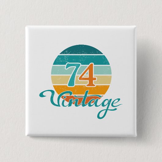 Retro Sunset 74  gestrest Vierkante Button 5,1 Cm (Voorkant)