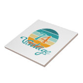 Retro Sunset 74 Vintage Distressed Tegeltje (Zijkant)