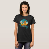 Retro Sunset 75  gestrest T-shirt (Voorkant volledig)