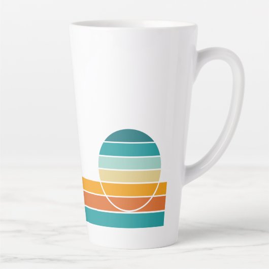 Retro Sunset 75 Latte Mok (Rechts)