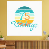 Retro Sunset 75 Vintage Distressed Canvas Afdruk (Insitu (Woonkamer))