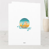 Retro Sunset 75 Vintage Distressed Kaart (Achterkant)