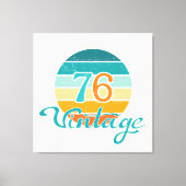 Retro Sunset 76  gestrest Canvas Afdruk (Voorkant)