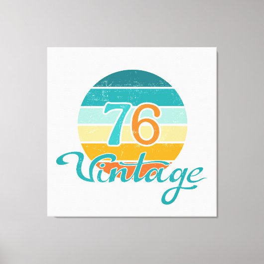 Retro Sunset 76  gestrest Canvas Afdruk (Voorkant)