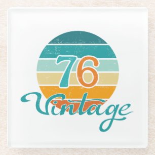 Retro Sunset 76  gestrest Glazen Onderzetter