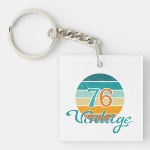 Retro Sunset 76  gestrest Sleutelhanger