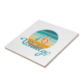 Retro Sunset 76  gestrest Tegeltje (Zijkant)