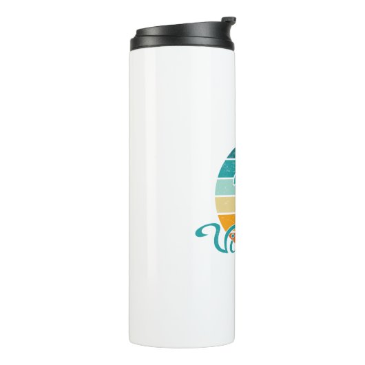 Retro Sunset 76  gestrest Thermosbeker (Gedraaid links)