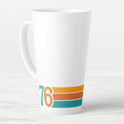 Retro Sunset 76 Latte Mok (Linkerhoek)