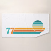 Retro Sunset 77 Badhanddoek (Badhanddoek)