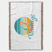 Retro Sunset 77 Vintage Distressed Deken (Voorkant Verticaal)