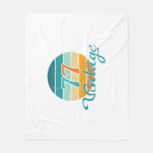 Retro Sunset 77 Vintage Distressed Fleece Deken (Voorkant)