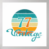 Retro Sunset 77 Vintage Distressed Poster (Voorkant)