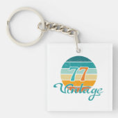 Retro Sunset 77 Vintage Distressed Sleutelhanger (voorkant)