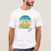 Retro Sunset 78 gestrest T-shirt (Voorkant)