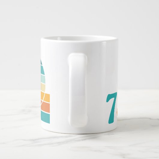 Retro Sunset 78 Grote Koffiekop (Achterkant)