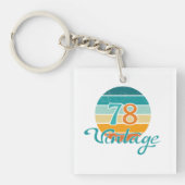 Retro Sunset 78 Vintage Distressed Sleutelhanger (Voorkant)