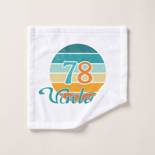 Retro Sunset 78 Vintage Distressed Washandje (Wasdoekje)