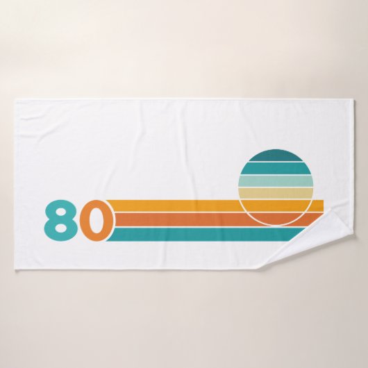 Retro Sunset 80 Badhanddoek (Badhanddoek)
