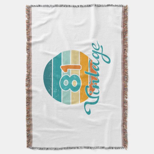 Retro Sunset 81 Vintage Distressed Deken (Voorkant Verticaal)