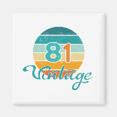 Retro Sunset 81 Vintage Distressed Magneet (Voorkant)