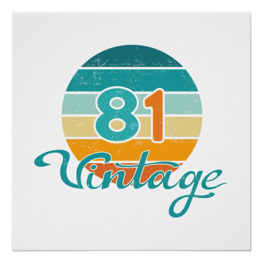 Retro Sunset 81 Vintage Distressed Perfect Poster (Voorkant)