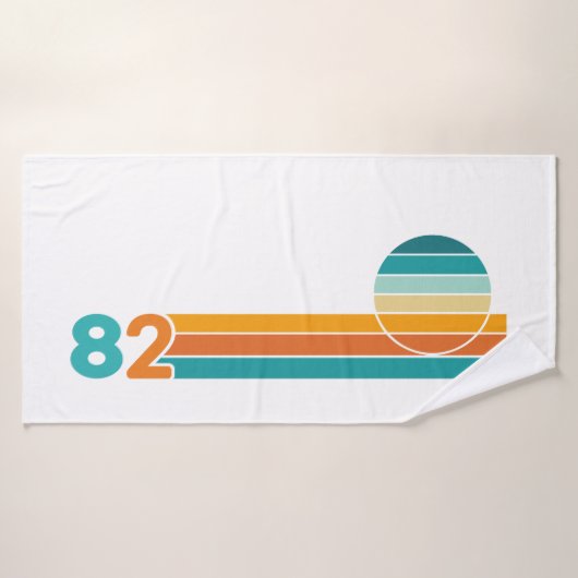 Retro Sunset 82 Badhanddoek (Badhanddoek)
