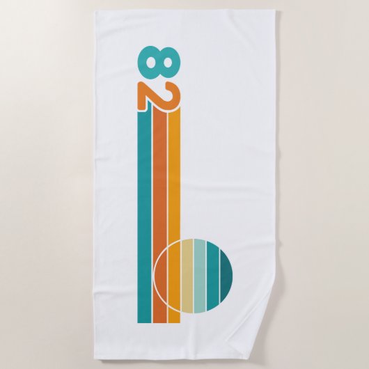 Retro Sunset 82 Strandlaken (Voorkant)