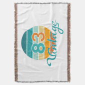 Retro Sunset 83 Vintage Distressed Deken (Voorkant Verticaal)